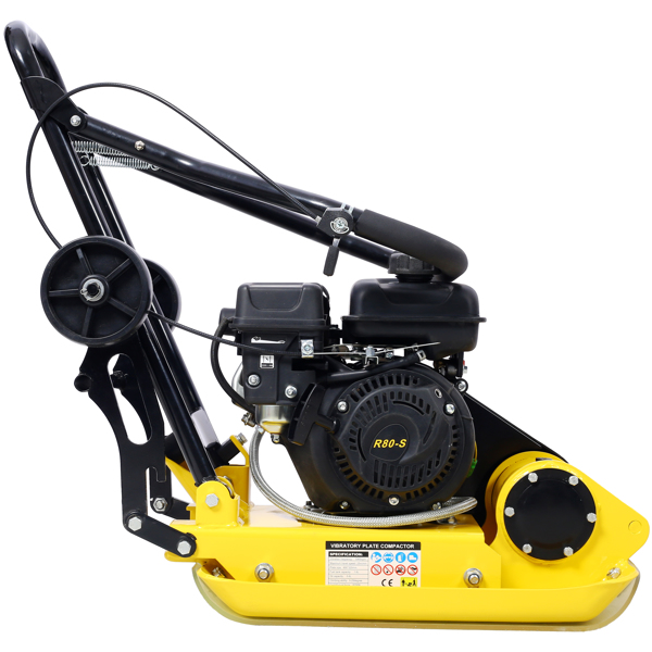 2.5HP Plate Compactor Gas 79.7cc 8200N Force Construction Concrete Tamper Machine Power Paver 19.3 x 12.6" Plate,EPA compliant