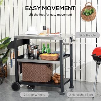 Outdoor Bar Cart Grill Table   ( Amazon Shipping)（Prohibited by WalMart）