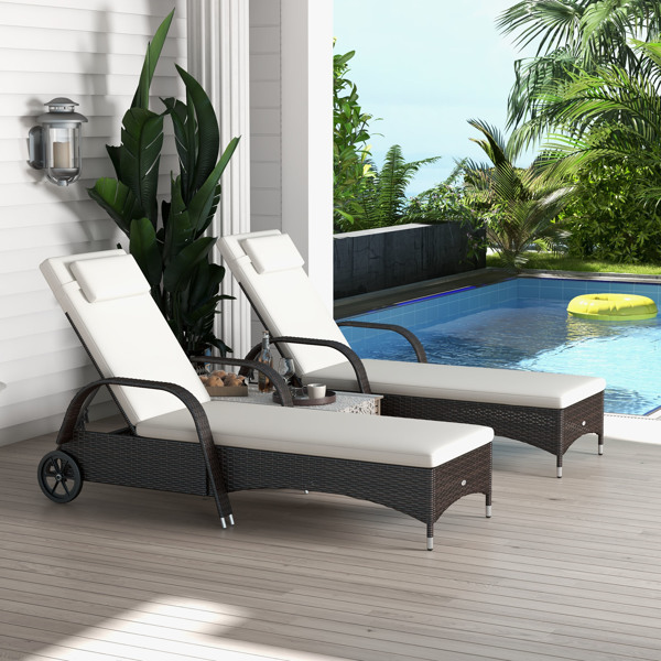 Rattan Chaise Lounge Chair