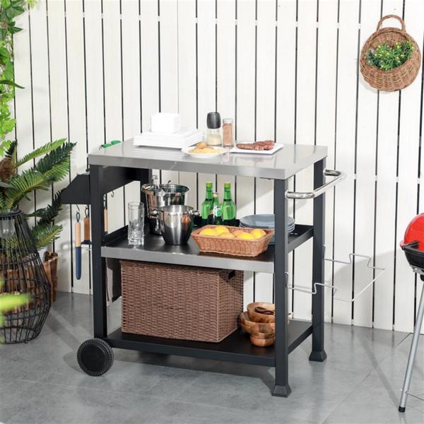 Outdoor Bar Cart Grill Table   ( Amazon Shipping)（Prohibited by WalMart）