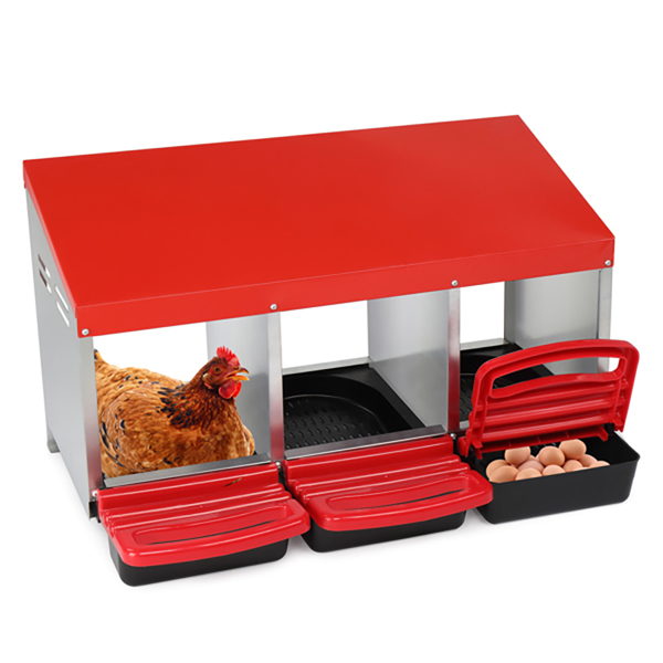 Hen egg-laying box（red）,Chicken Nesting Boxes for Laying Eggs