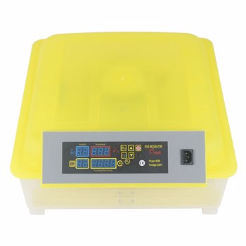 【same code：76829079】48-Egg Practical Fully Automatic Poultry Incubator (US Standard) Yellow & Transparent