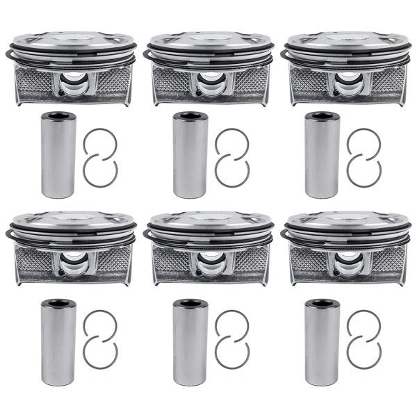 6Pcs Pistons Kit For Jeep Grand Cherokee VW Routan Chrysler 200 300 Town & Country Dodge Durango Ram 1500 3.6L V6 2011-2018 5184347AG