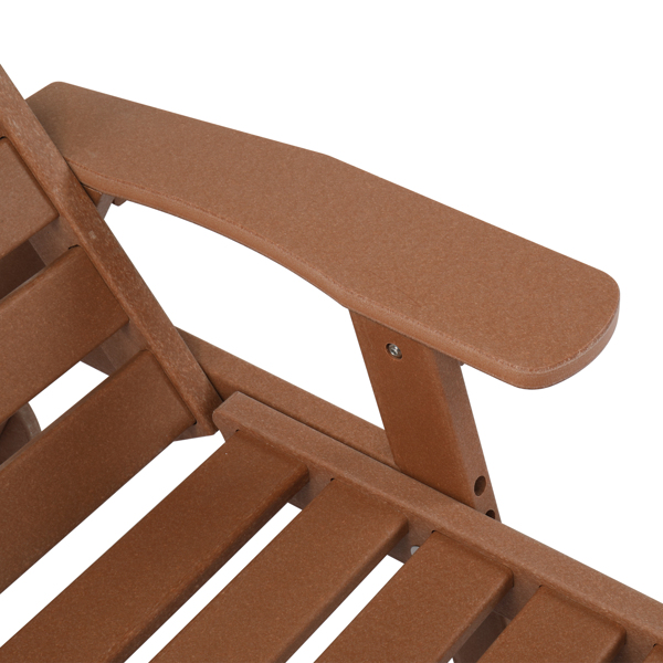 195*75.5*33cm HDPE Backrest Adjustable Lying Bed Teak Color