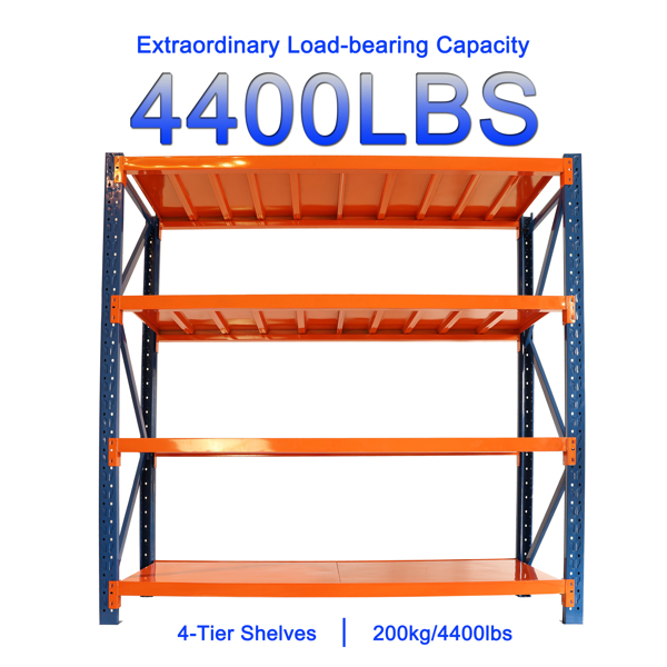 Garage shelves Heavy Duty - 4400 lbs garage storage 4 levels, adjustable metal shelving units and storage, industrial shelves utility shelves for commercial store tools gym