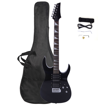 Novice Entry Level 170 Electric Guitar HSH Pickup   Bag   Strap   Paddle   Rocker   Cable   Wrench Tool Black