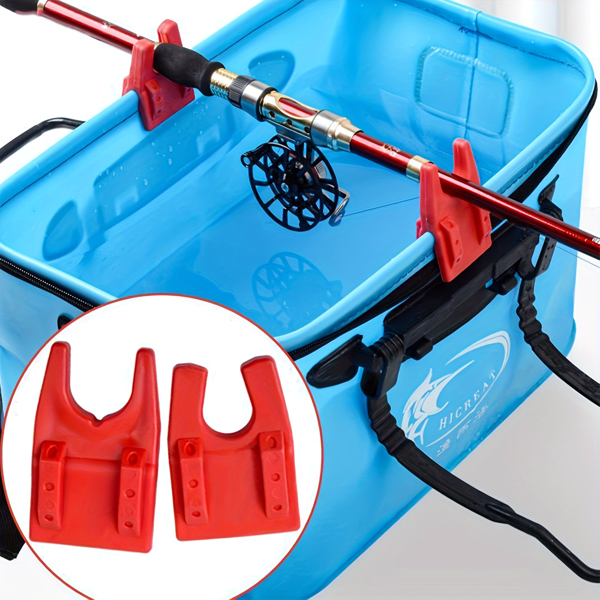 8-Piece Fishing Organizer Set – Adjustable Rod Holders, EVA Bait Buckets, and Bucket Clamps for Secure, Convenient, and Organized Fishing