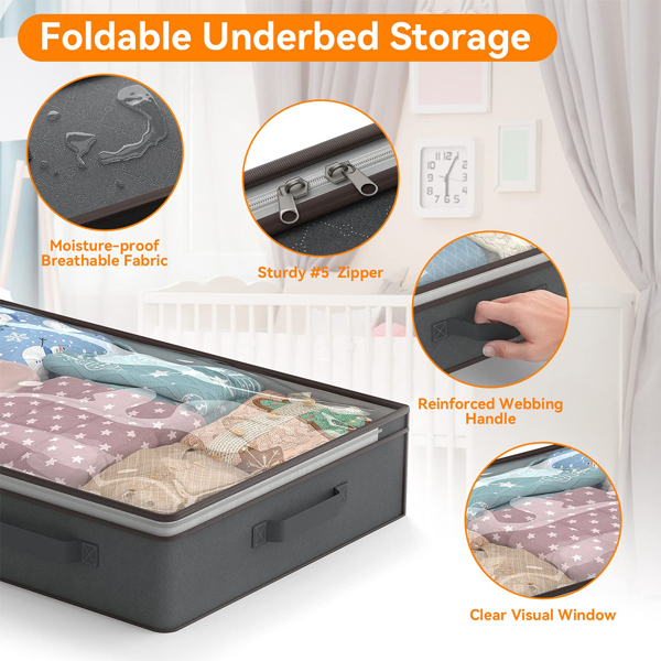 Storage Bags for Clothes and Quilts, Under-Bed Organization Solution: Home Fabric Dust Covers for Storage Box