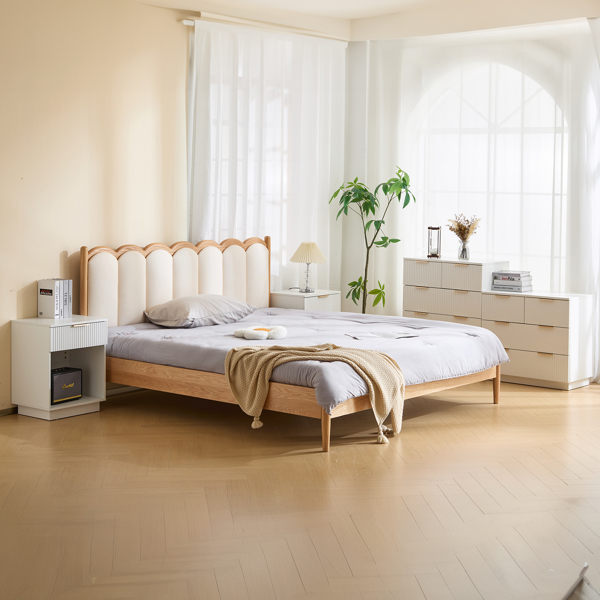 NightStand with One Drawer&Shelf White