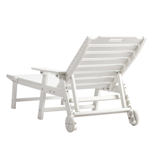 195*75.5*33cm HDPE Backrest Adjustable Lying Bed White