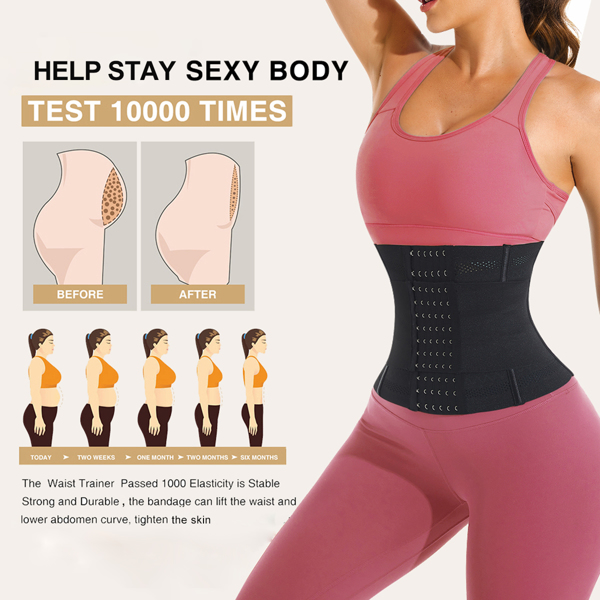 Waist Trainer Corset for Women Tummy Control Sport Workout Body Shaper Black