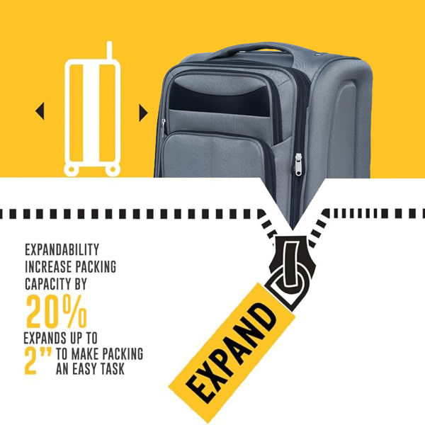 行李箱两件套背包 灰色-6