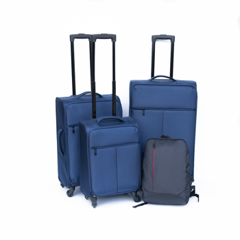 Luggage 3-piece backpack set blue