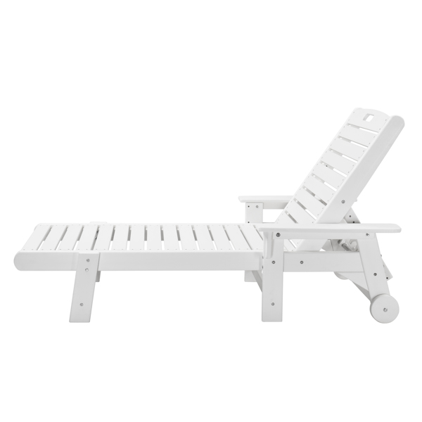 195*75.5*33cm HDPE Backrest Adjustable Lying Bed White