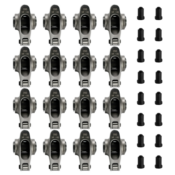 16x Self-Aligning Roller Rocker Arms Kit for SBC Small Block Chevy 305 327 350 400 V8 1.50 x 3/8" 