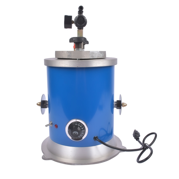 110V 500W Wax Injector Machine with Base Jewelry Casting Tool Wax Melting Furnace Adjustable TEM 30℃-110℃ 5.5lbs 2.5L Round Barrel Mold Casting (Blue)