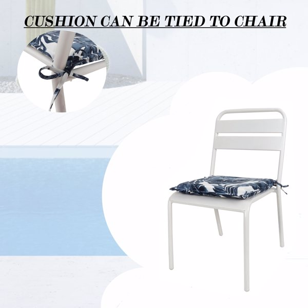 4PCS Outdoor Patio Seat Cushion Replacement Seat Cushion with Ties, 15