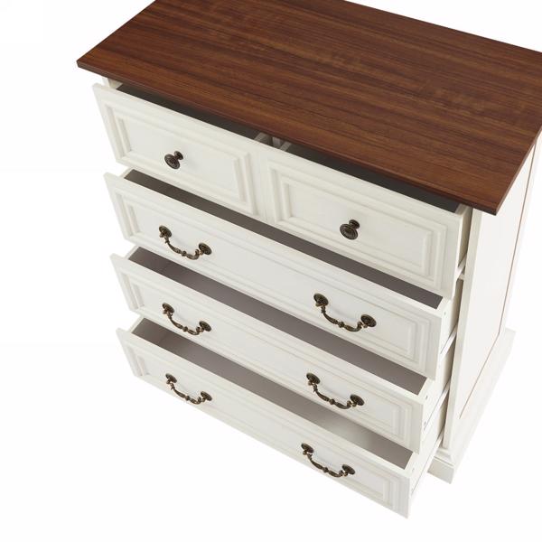 Modern White 5-Drawer Dresser for Bedroom - Ample Storage Wide Chest of Drawers, Sturdy & Safe