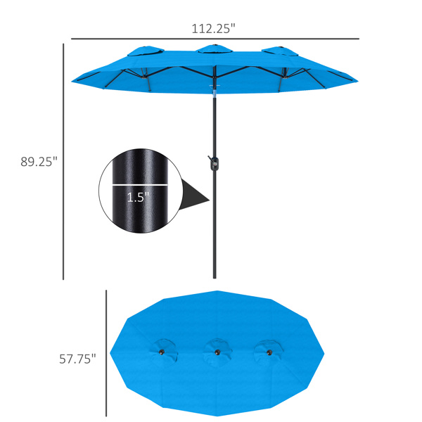 Outdoor beach umbrella /Cantilever Umbrella   Without base  ( Amazon Shipping)（Prohibited by WalMart）