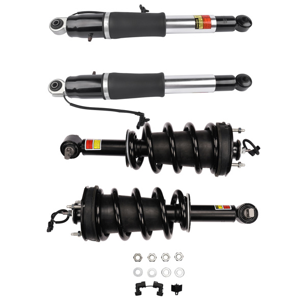 2Pcs Front Suspension Strut and Coil Spring Assembly and 2Pcs Rear Air Shock Absorber for Cadillac Escalade Chevrolet Suburban Tahoe GMC Yukon 84977478 84176675