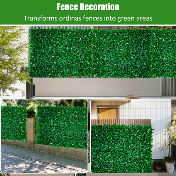 Artificial Green Fence, Strong and Durable Outdoor Fence Waterproof for Outdoor Gardens, Courtyard(Green Leaf)