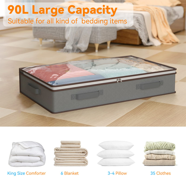 Storage Bags for Clothes and Quilts, Under-Bed Organization Solution: Home Fabric Dust Covers for Storage Box