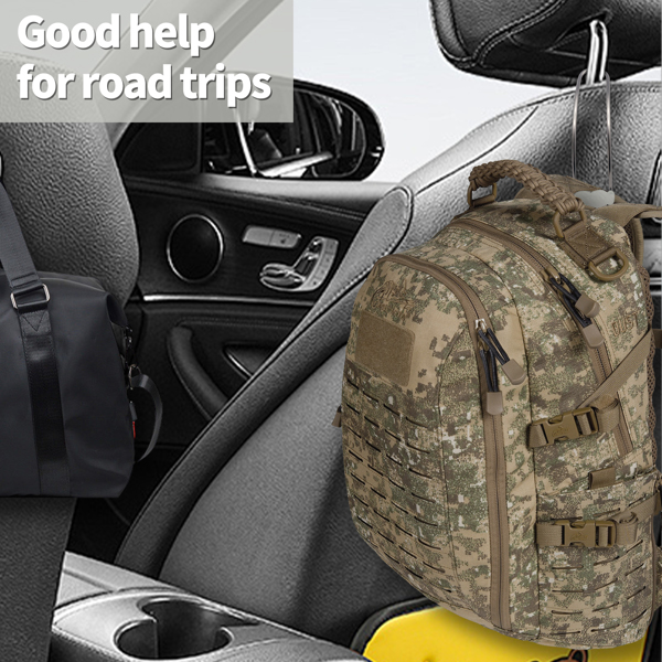 闪亮汽车挂钩收纳座椅头枕挂钩坚固耐用后座挂架存储通用适用于SUV 卡车车辆 4 件装（透明色爱心形）-6