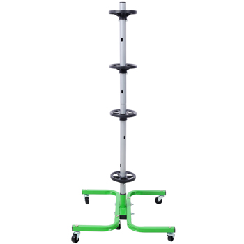 Storage Stand  With Wheels 275 LBS Total Capacity  Uses Six 2in Swivel Caster Wheels green color