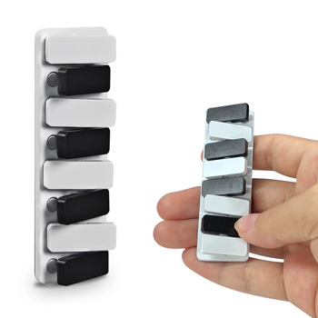 Fidget Clicker, Alloy 4/8 Keys Piano Keys Magnetic Fidget Slider Detachable Metal Fidget Toy Haptic Slider EDC Haptic Fidget Clicker Adults Fidget Toys(White)