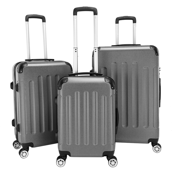 3-in-1 Portable ABS Trolley Case 20" / 24" / 28" Dark Gray