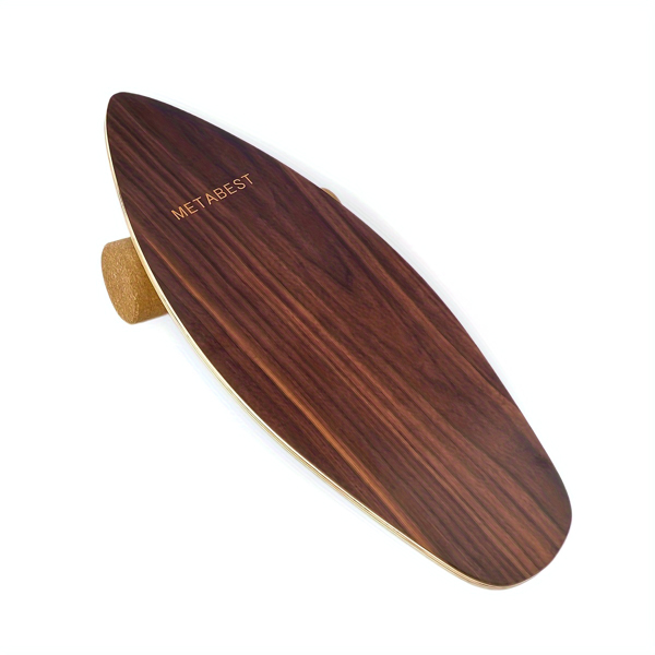 Surf-Inspired Wooden Balance Board with Wheel – Enhance Core Strength, Stability, and Fun for Fitness & Home Workouts