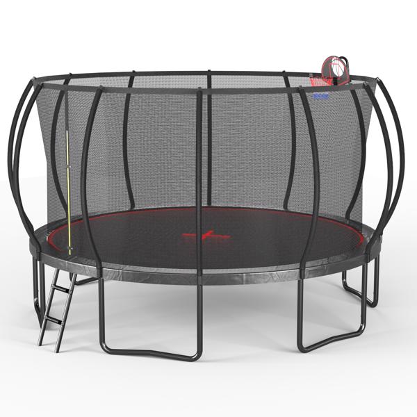 YC 16FT trampoline Pumpkin- Black Red