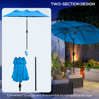 Outdoor beach umbrella /Cantilever Umbrella   Without base  ( Amazon Shipping)（Prohibited by WalMart）