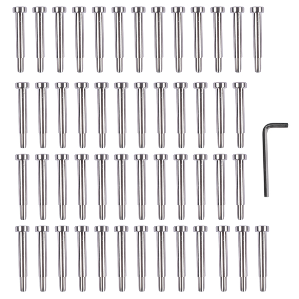 50Pcs 3/16 Inch T316 Stainless Steel Cable Railing Hardware System Kit with Allen Key