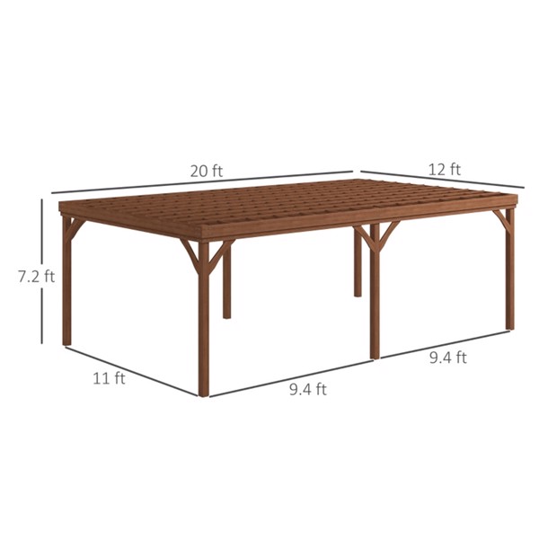 Original SKU:55207963  Outdoor Wooden Gazebo 