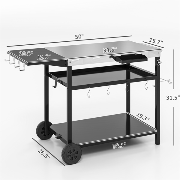 Outdoor Bar Cart Grill Table   ( Amazon Shipping)（Prohibited by WalMart）