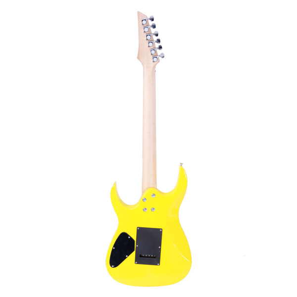 Novice Entry Level 170 Electric Guitar HSH Pickup   Bag   Strap   Paddle   Rocker   Cable   Wrench Tool Yellow