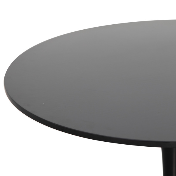 Round Black Dining Table 31.5" with Pedestal Base, Mid Century Kitchen Table Coffee Table for 2 to 4 Person