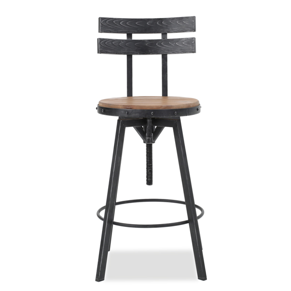 METAL CHAIR WITH WOODEN SEAT