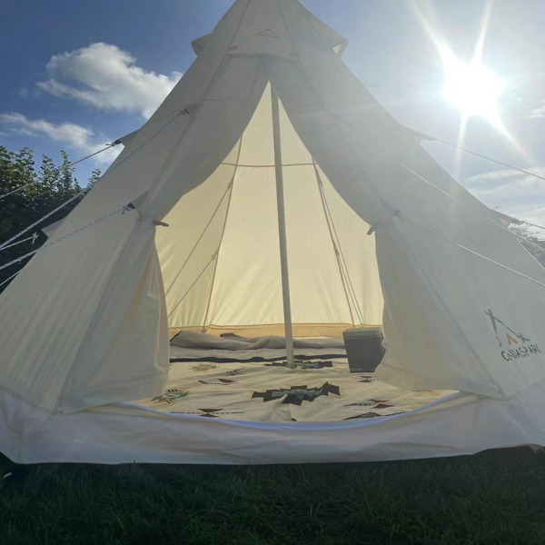 Bell Tent 4 Season 9.85ft  Glamping Tent, Hot Tent,Ideal for Family Camping, Hiking,Canvas Tent with Aluminum Pole. Support Camouflage Fabric Customization