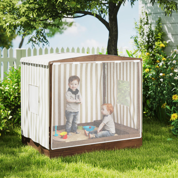 Kids Wooden Sandbox