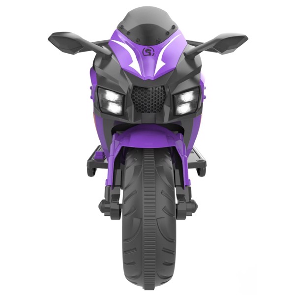 12V Kids Ride on Motorcycle, Electric Kids Motorcycle, Battery Powered Motorcycle for 3-5 Years Old, Violet，two wheels