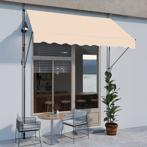 78.7"D x 47.2"W x(78.7 -118.1)"H Retractable Awning Khaki