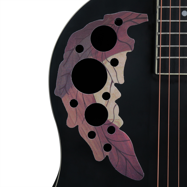 41寸 缺角云杉单板哑光圆背民谣吉他 包 扳手 黑色-2