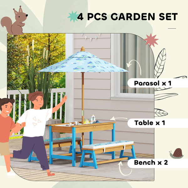 Kids Picnic Table Set ( Amazon Shipping)（Prohibited by WalMart）