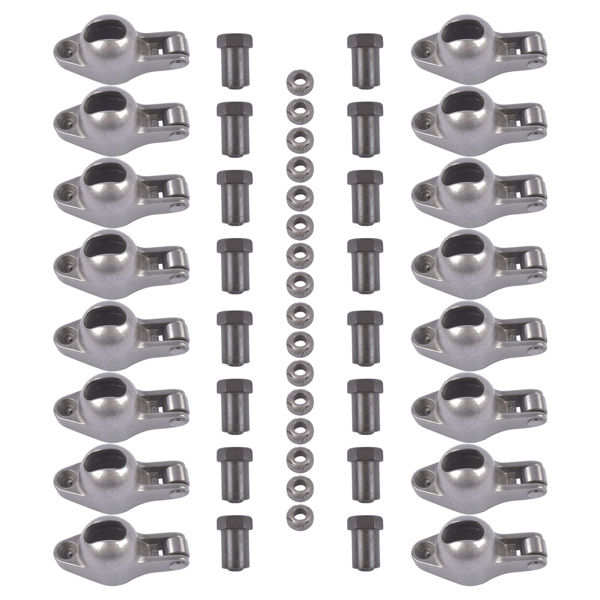 1.5 x 3/8" Stud Rocker Arms Set Roller Tip for Small Block Chevy SBC 262-400 1955-1986 1987-2000 Steel 16Pcs