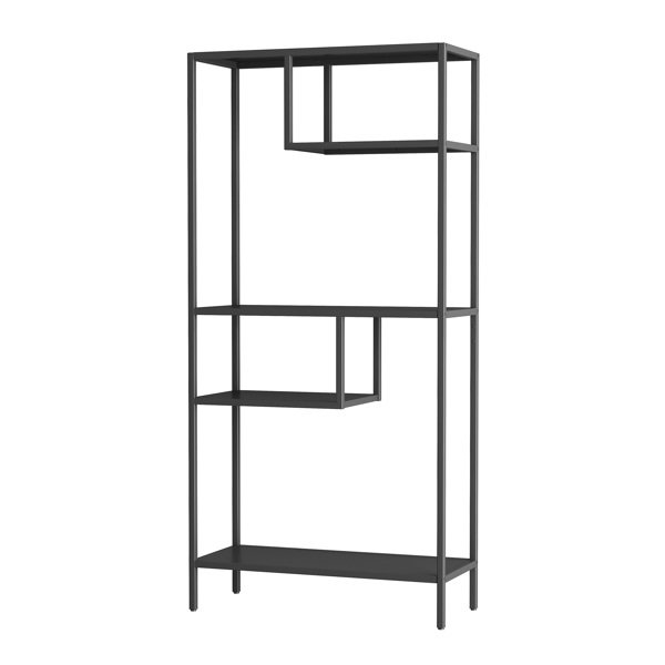 Modern Storage Shelf with 4 Compartments & Metal Legs, Freestanding Organizer,Book Shelves  Display Shelves for Living Room, Bedroom, Home Office