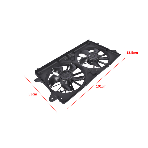 Dual Radiator Cooling Fan Assembly for Chevy Silverado GMC Sierra 1500 5.3L 6.2L