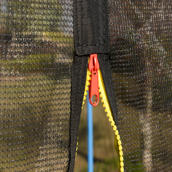 10 FT TRAMPOLINE OUTSIDE SAFETY NET WITH BASKETBALL HOOP