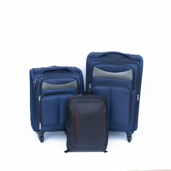 Luggage 2-piece backpack set blue